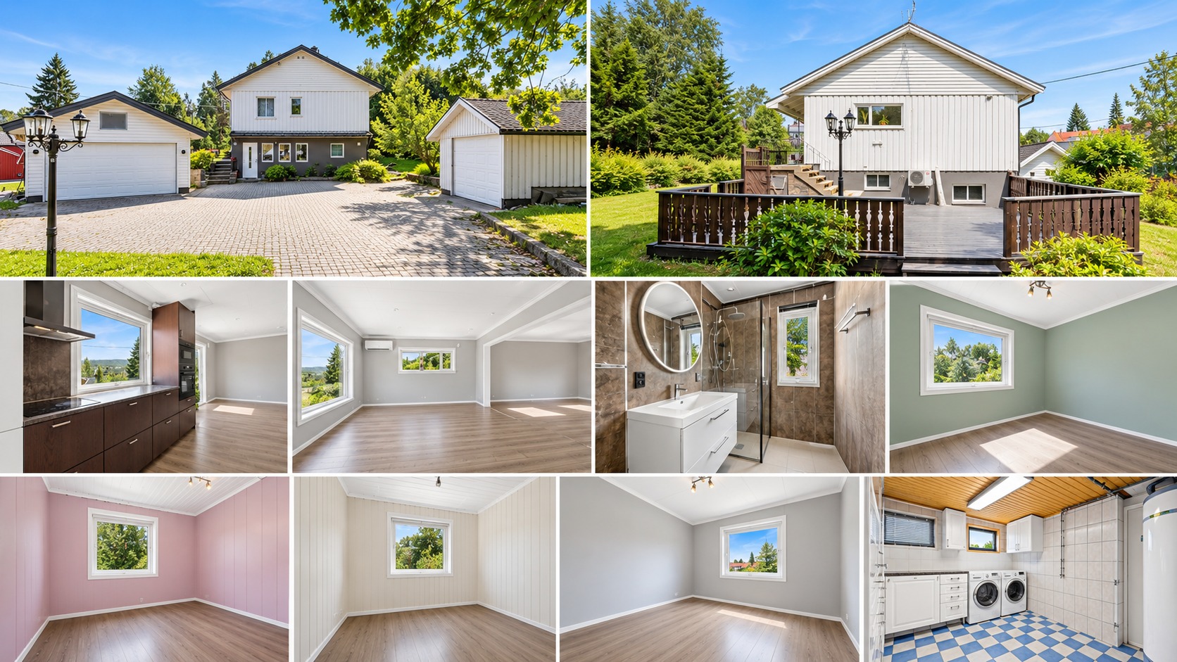Hele huset med rommene